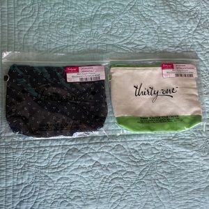 Set of 2 Thirty-One Mini Zipper Pouches